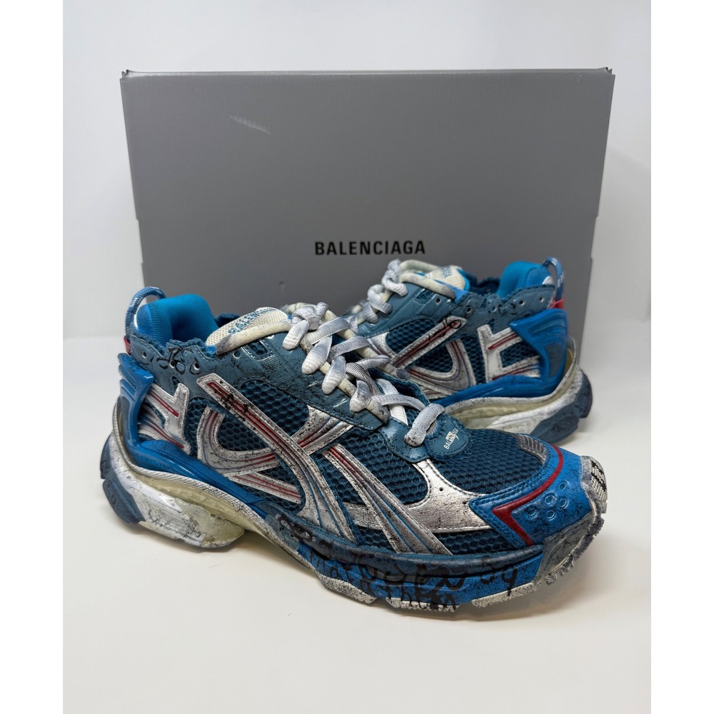 Balenciaga Marathon Runner Sneaker Blue Unreleased Demna Size 8 US 41 EU